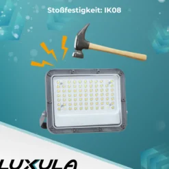 LED-Fluter, 50 W, 4000 K (neutralweiß), 6500 lm, grau, IP65
