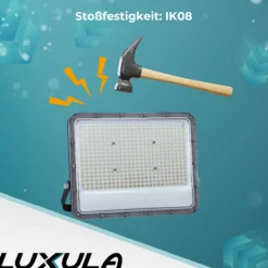 LED-Fluter, 300 W, 4000 K (neutralweiß), 37500 lm, grau, IP65