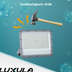 LED-Fluter, 100 W, 4000 K (neutralweiß), 12000 lm, grau, IP65