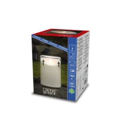 LED Gedenklicht, 8h Timer, 1 flackernde warmweiße Diode, Außen (IP44), Batterie: 2xD 1,5V (exkl.)