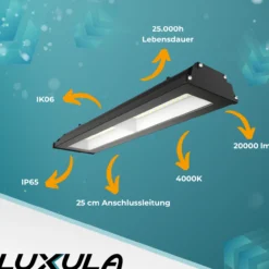 LED-HighBay, linear, 200 W, 20000 lm, 4000 K (neutralweiß), IP65
