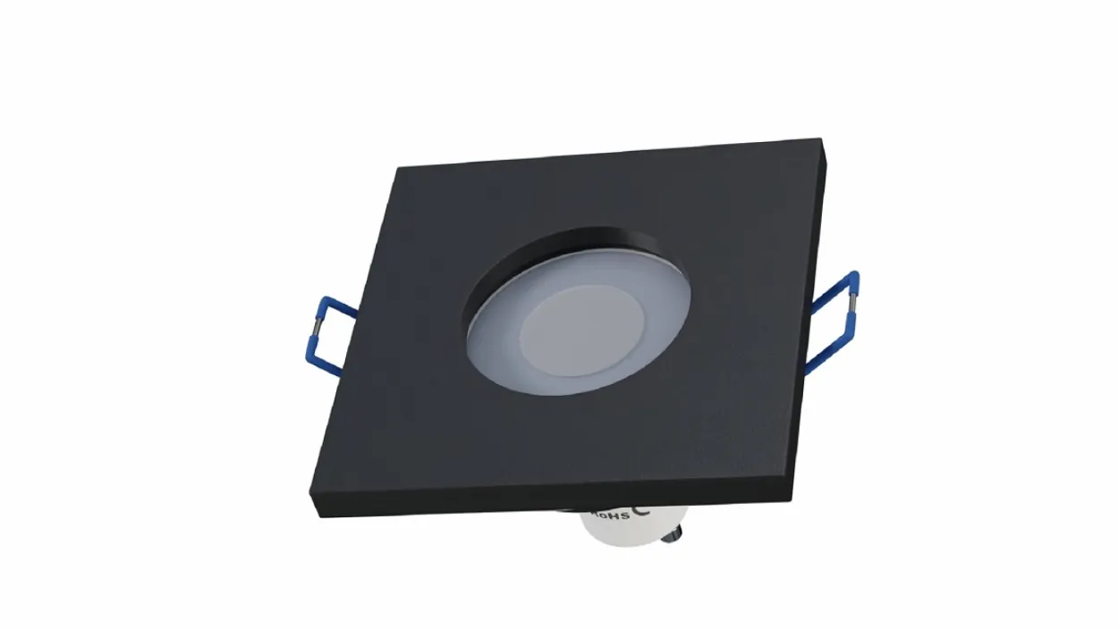LED Labs Deckenrahmen BONA GU10 – Schwarz, IP44