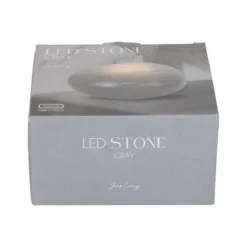 LED-Lampe Smarter LED-Stein Grau Echtglas