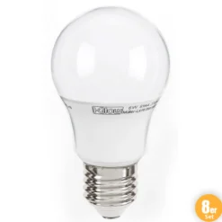 LED-Leuchtmittel, Birne E27 - 8er-Set