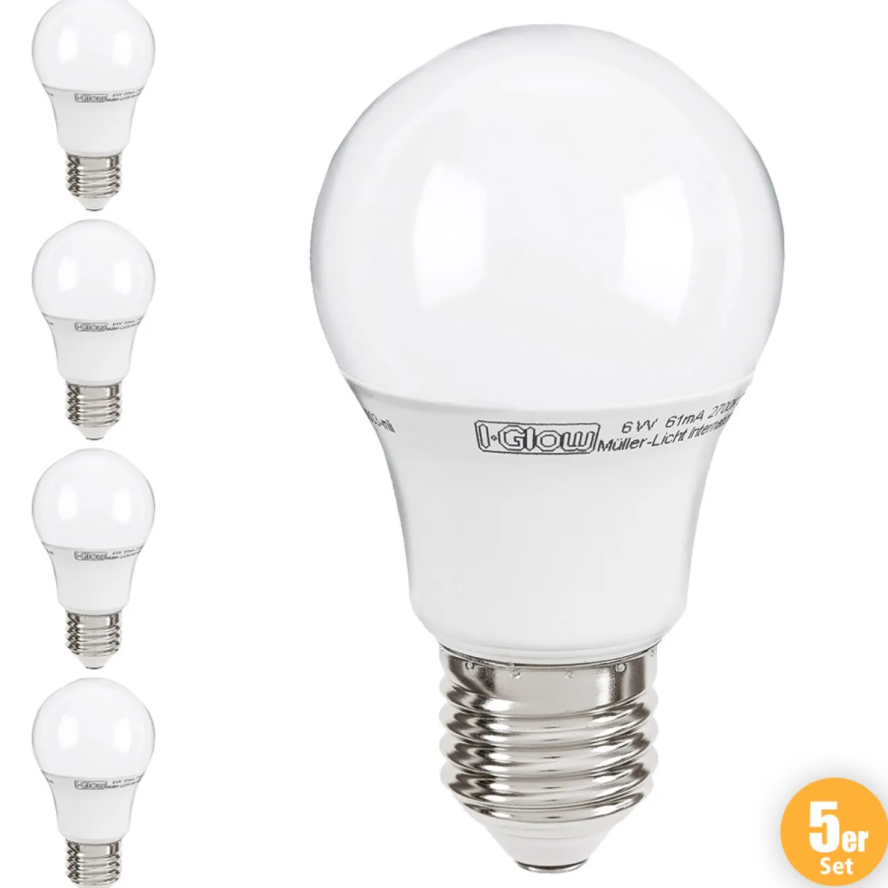 LED Leuchtmittel Birne - 5er Set