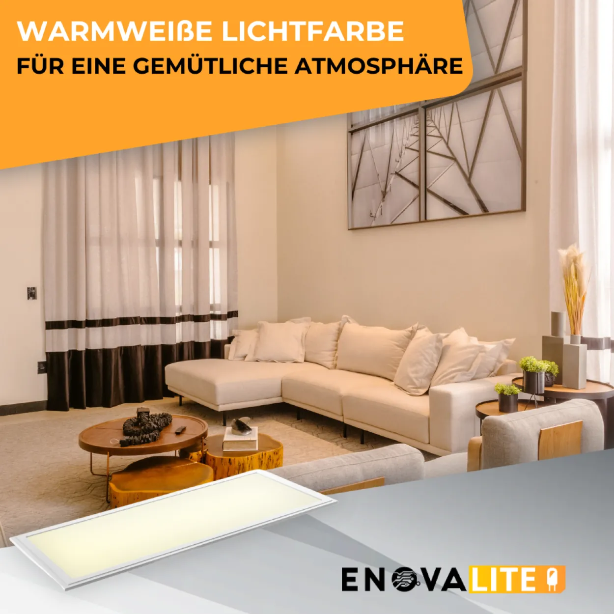 LED Panel, 120x30 cm, 36 W, 3600 lm, 3000 K, Philips Driver