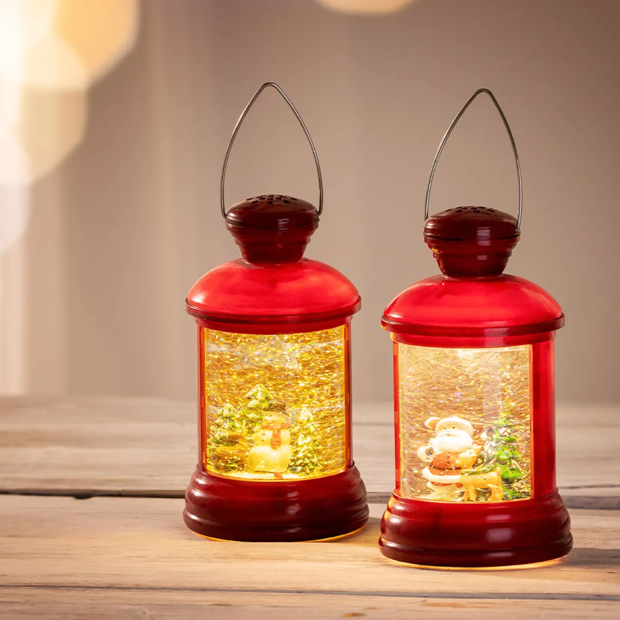 LED-Schneelaterne LEVI - Schneemann