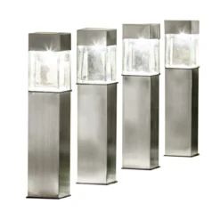 LED-Solar-Gartenlampe - 4er Set