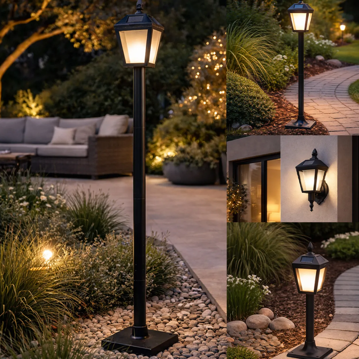 LED-Solar-Laterne Modern 4 in 1