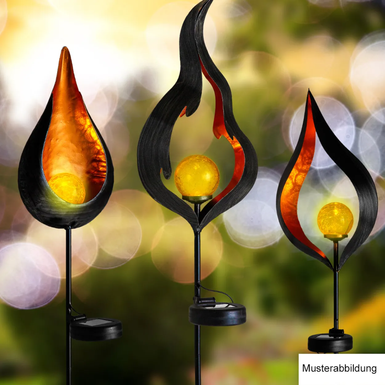 LED-Solar-Vintage Leuchte - Kerze