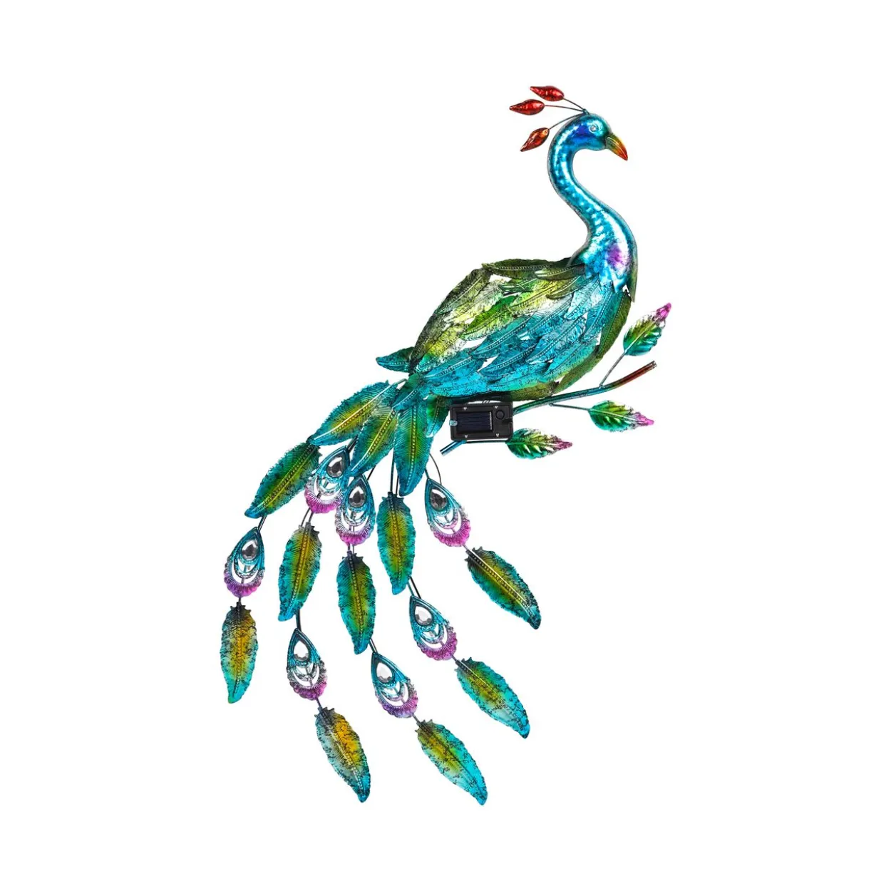 LED Solar Wandleuchte "Pfau"