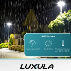 LED Straßenleuchte, 150 W, 3000 K (warmweiß), 15000 lm, grau, IP65, Wand- und Mastmontage