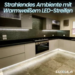 LED-Streifen, warmweißes Licht, 12 V