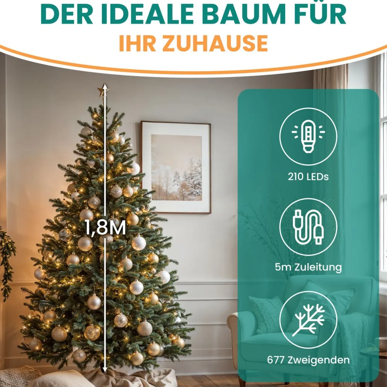 LED Weihnachtsbaum Bontree Tanne 180 cm