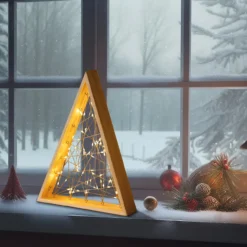 LED-Weihnachts-Dekoration "LED Holztanne"
