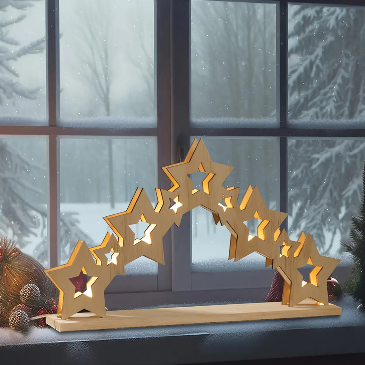 LED-Weihnachts-Dekoration "LED Sternenbogen"