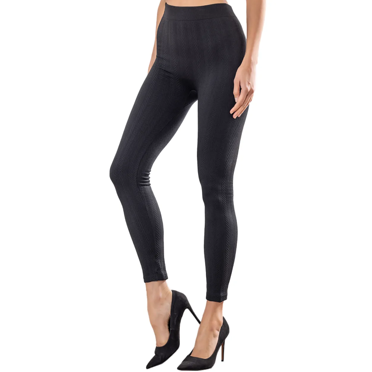 Leggings mit Zopfmuster