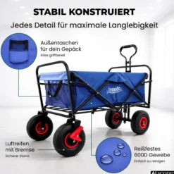 Lemodo Bollerwagen faltbar, blau