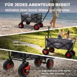 Lemodo Bollerwagen faltbar, grau