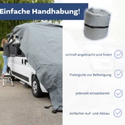 Lemodo Dachschutzplane für Wohnmobile, L 900 x 300 cm (LxB)