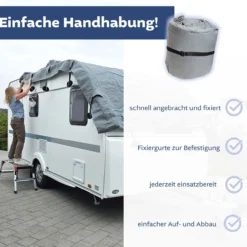 Lemodo Dachschutzplane für Wohnwagen, S 500 x 300 cm (LxB)