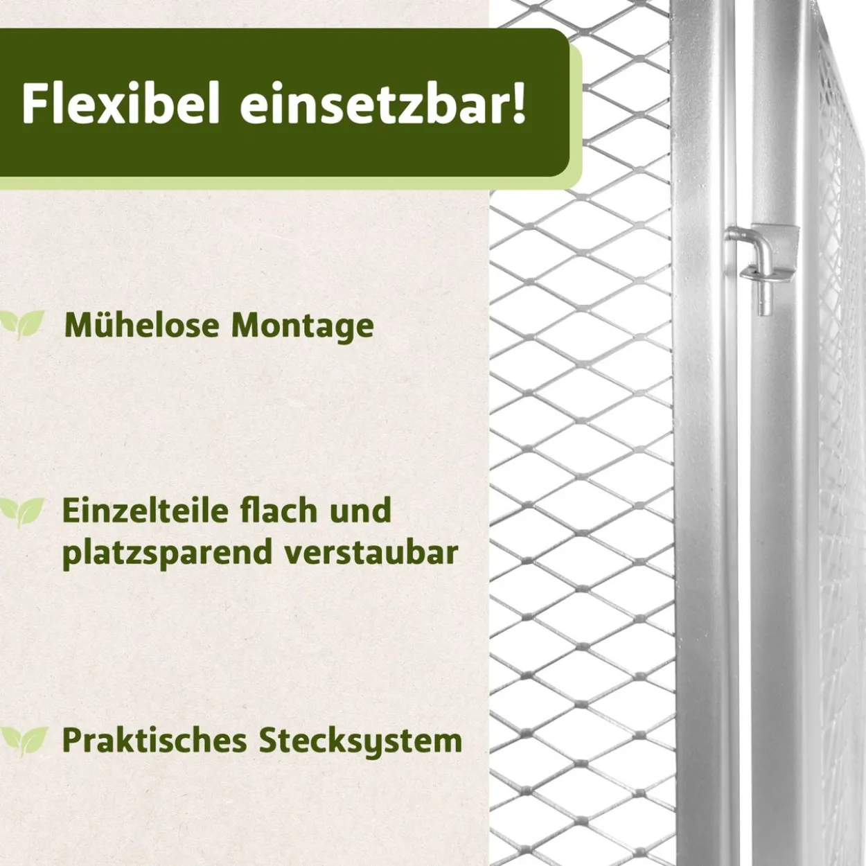 Lemodo Komposter mit Bodengitter, 750 Liter Volumen, Metallkomposter