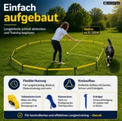Lemodo Longier-Set für Hunde, Radius 3-3,5m