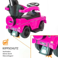 Lemodo Rutschauto mit Schiebstange Mercedes ab 1 Jahr, pink