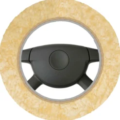 Lenkradbezug Lammfell beige