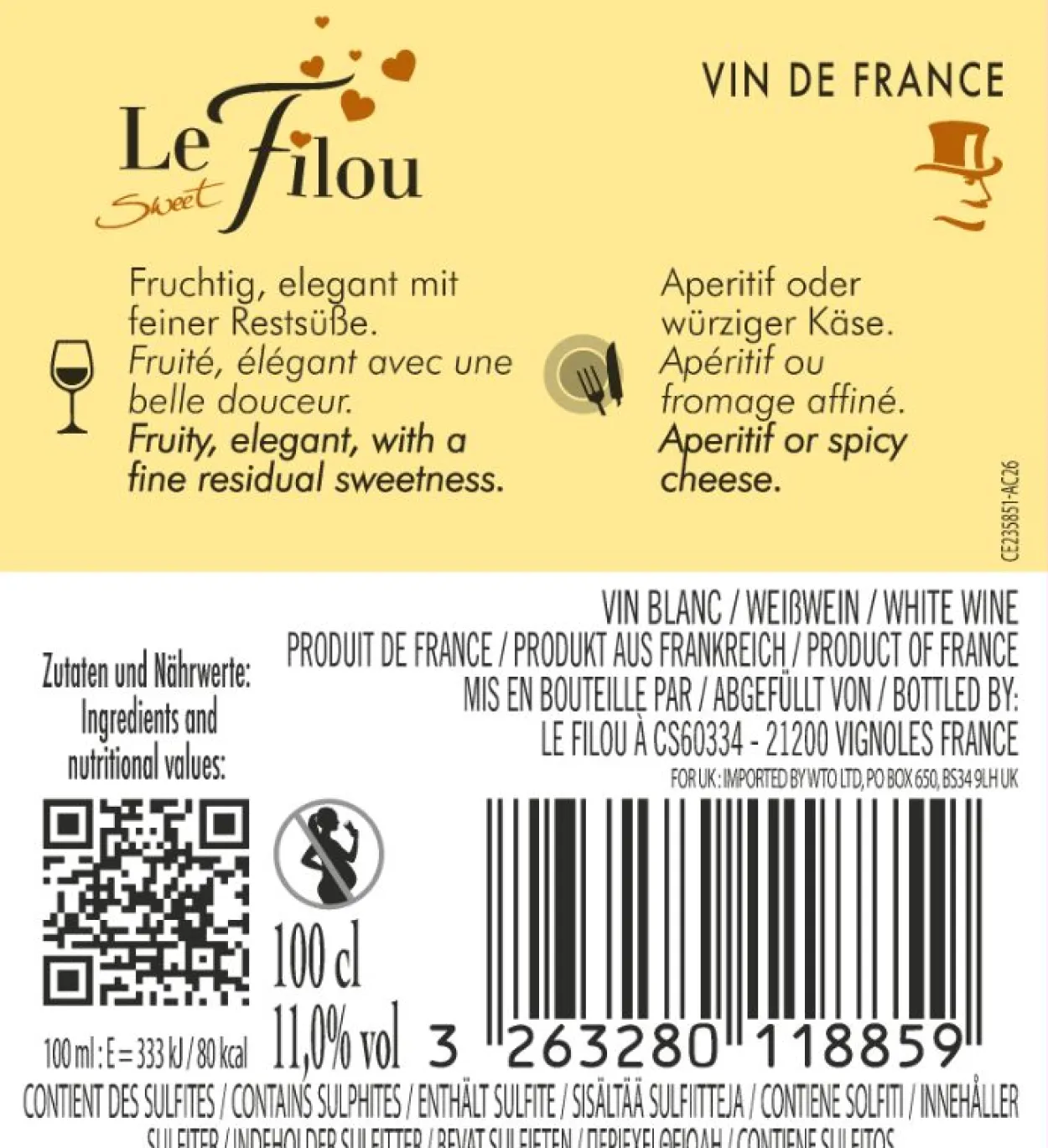 Le Sweet Filou Blanc Frankreich süß - 6er Karton