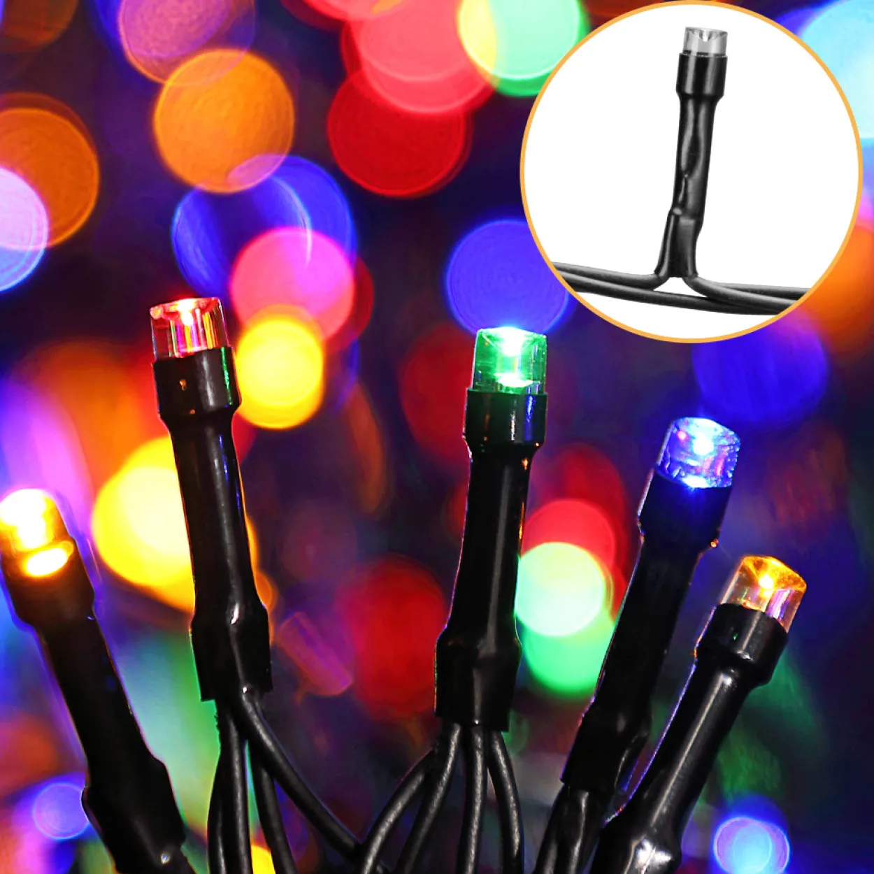 Lichterkette 200 LED 20m bunt