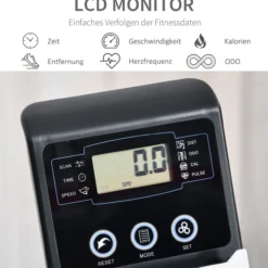 Liegeergometer mit LCD-Anzeige 8 stufig Magnetwiderstand bis 110 kg