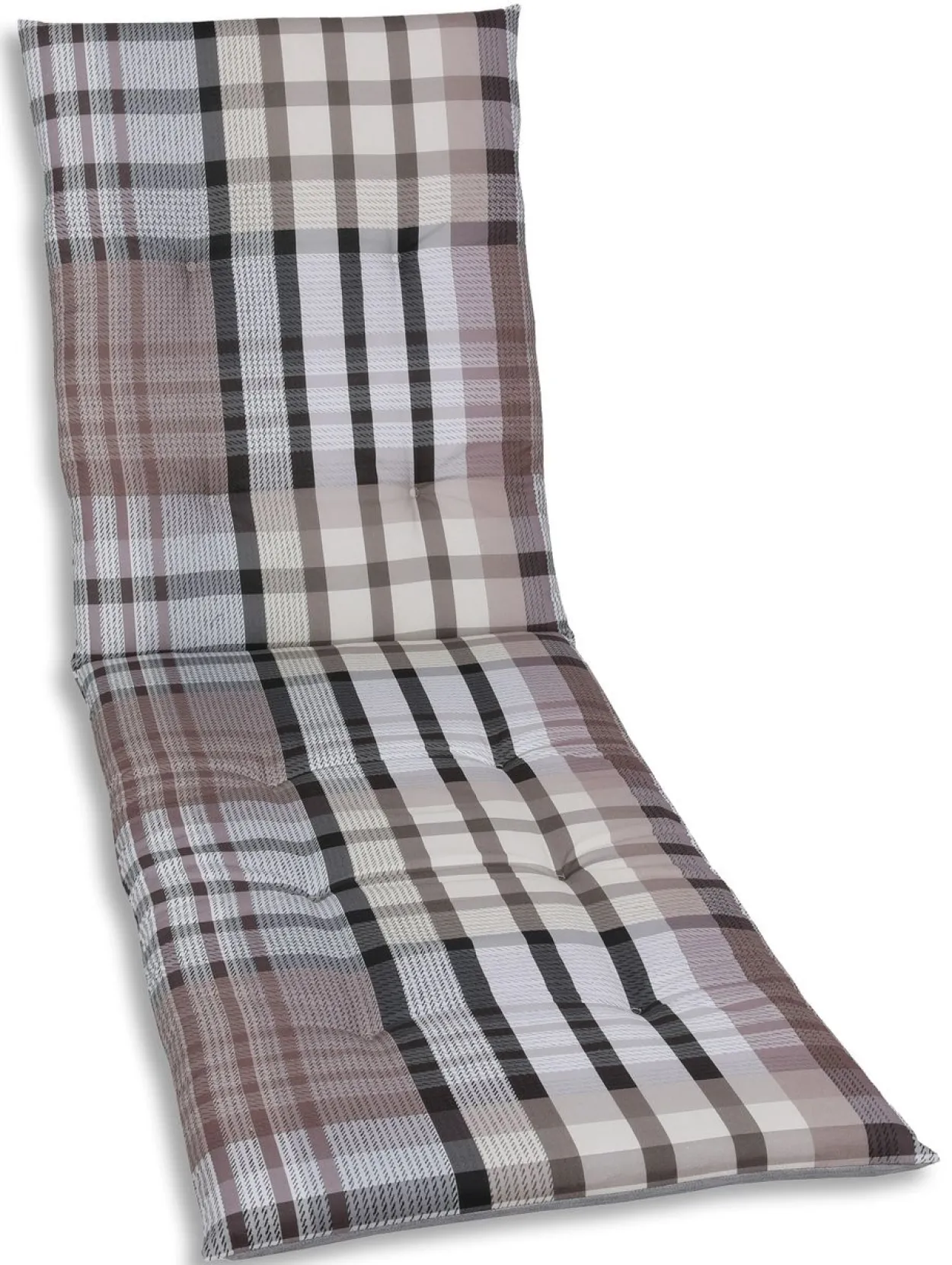 Liegenauflage Karo braun-beige