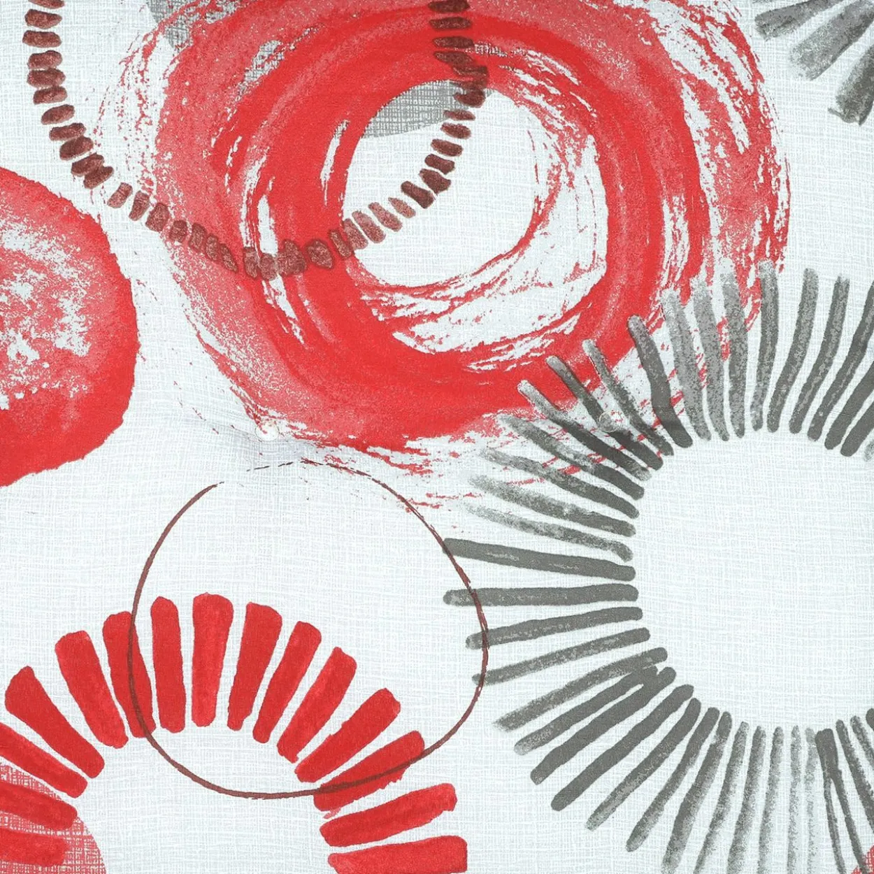 Liegenauflage Sonnenkreise rot