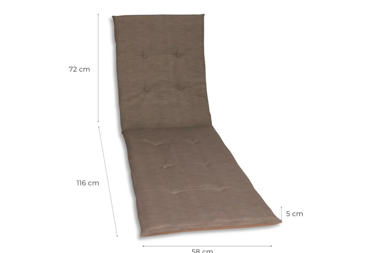 Liegenauflage Uni taupe