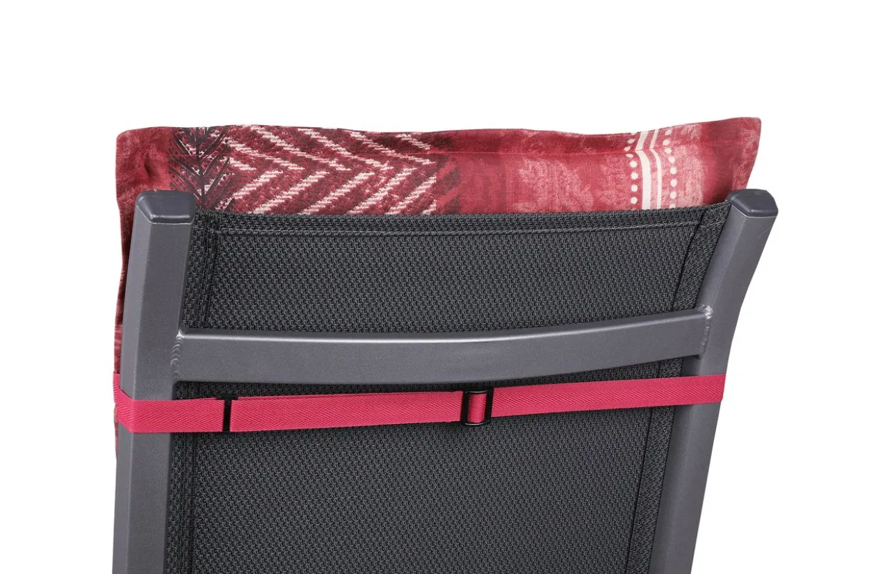 Liegenauflage Zick Zack Streifen rot