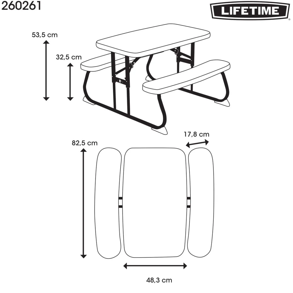 Lifetime Picknickgarnitur Kids blau