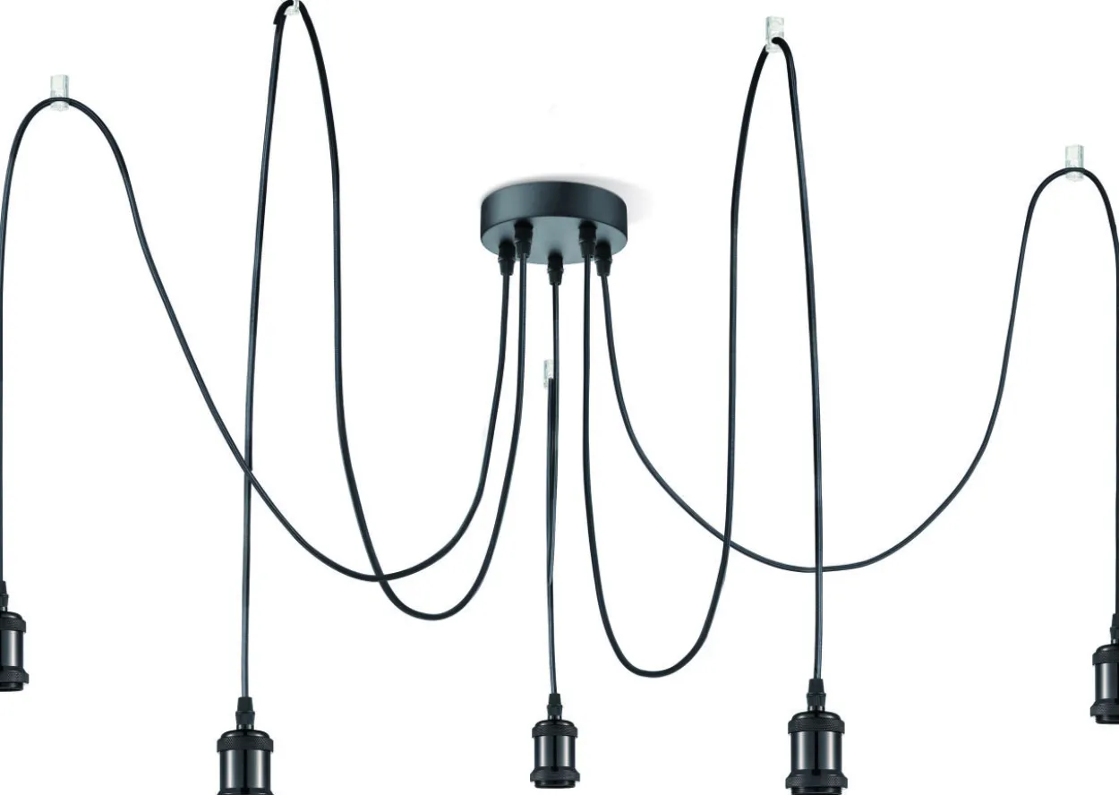 Lighting - OLIVER - Hängeleuchte Metall schwarz, 5x E27