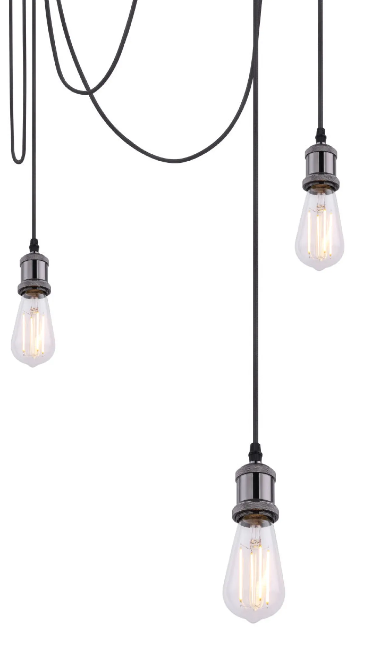 Lighting - OLIVER - Hängeleuchte Metall schwarz, 5x E27