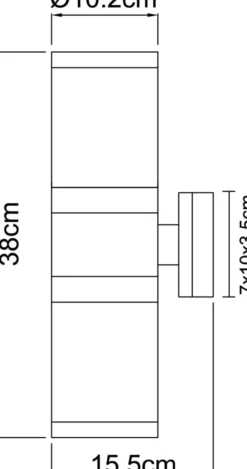 Lighting - XELOO - Außenleuchte Edelstahl, 2x E27