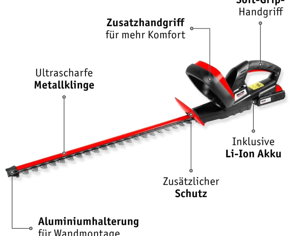Li-Ion- Akku- Heckenschere 20 V