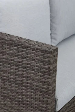 Lounge Set Polyrattan Gartenmöbel 7-teile für 6-9 Personen Garten & Balkon (grau & hellgrau)