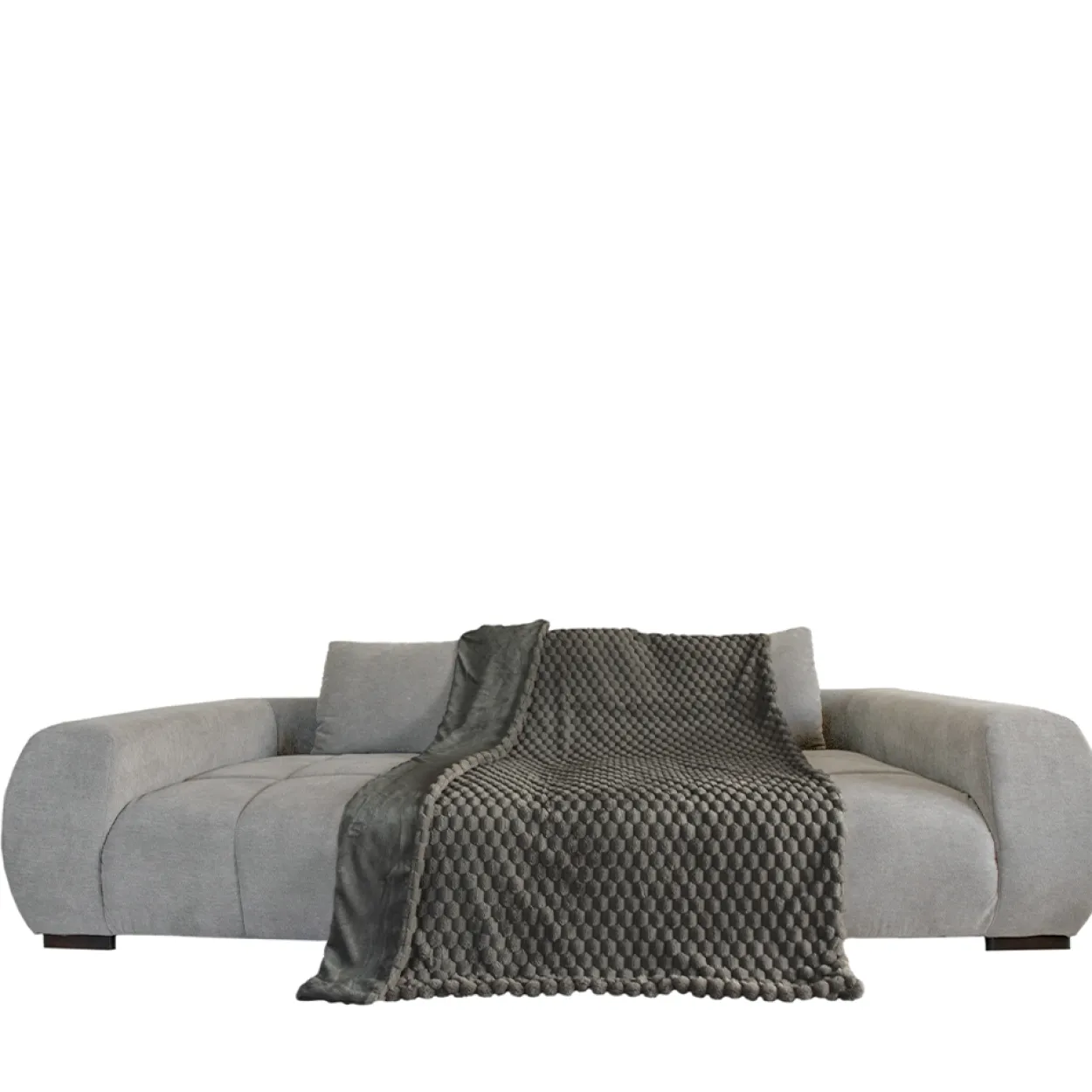 Luxus Pelzimitatdecke "Rabbit Dots"
