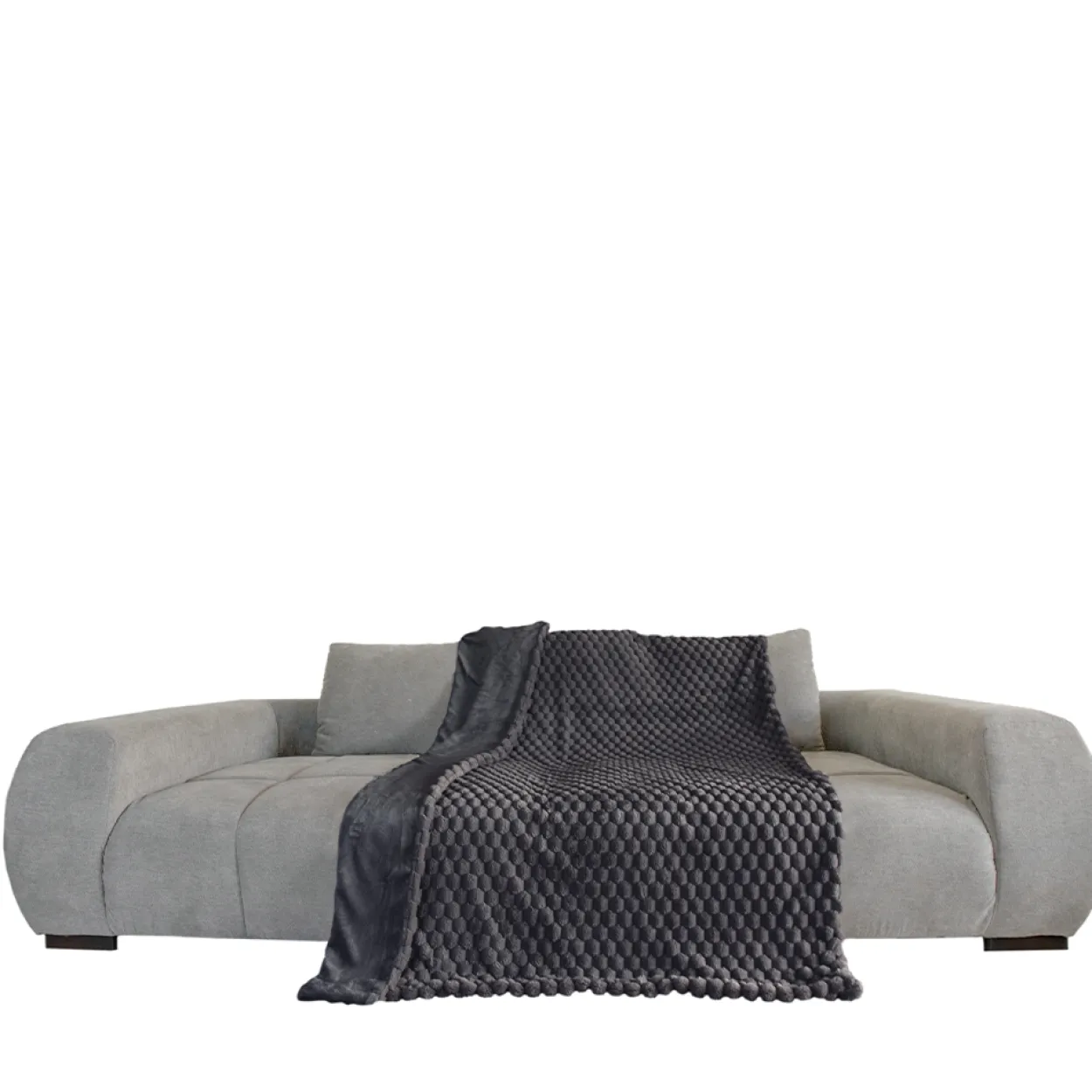 Luxus Pelzimitatdecke "Rabbit Dots"