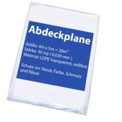 Malerplane Abdeckfolie 4x5m 30my 5 Stück