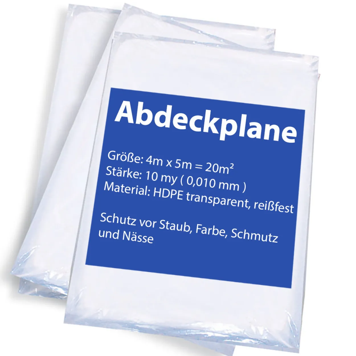 Malerplane Abdeckfolie 4x5m 10my 1 Stück