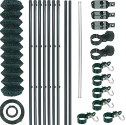 Maschendrahtzaun Komplett-Set L15m x H80cm - Grün