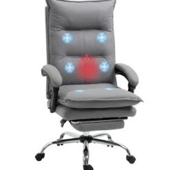 Massage-Bürostuhl, Schreibtischstuhl mit Wippfunktion, Liegefunktion