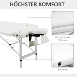 Massageliegen verstellbarer Massagetisch Massagebett Alu Kunststoff