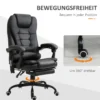 Massagesessel Chefsessel Schwarz 67 x 79 x 111-121 cm